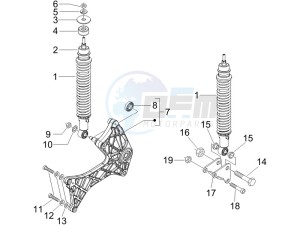 Runner 125 VX 4t e3 serie Speciale drawing Rear suspension - Shock absorbers