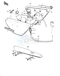 KH 400 A (A3-A5) drawing SIDE COVERS_OIL TANK_CHAIN COVER