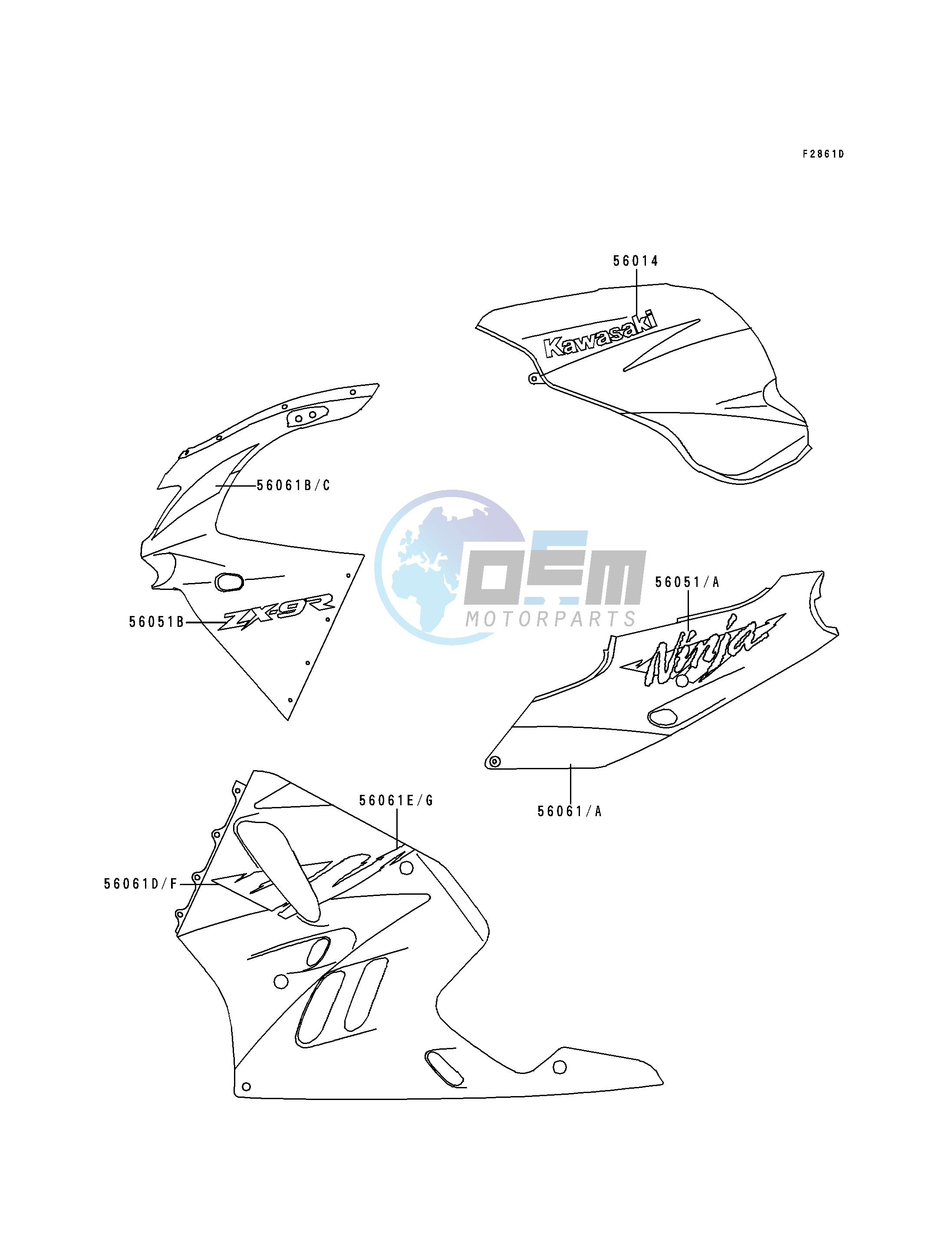 DECALS-- GREEN_WHITE- --- ZX900-B3- -