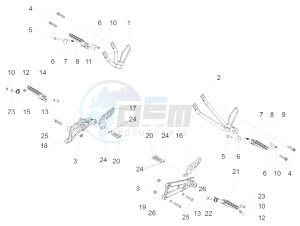 RS 125 4T E4 ABS EMEA EU drawing Foot rests