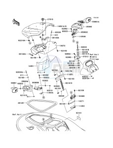 JET SKI STX-15F JT1500-A2 FR drawing Hull Front Fittings