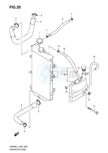 AN650Z ABS BURGMAN EXECUTIVE EU drawing RADIATOR HOSE