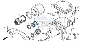 TRX250XB drawing AIR CLEANER