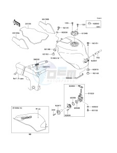 ZX 600 J [ZZR600] (J4) J4 drawing FUEL TANK