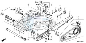 CBR1000S1 2ED - (2ED) drawing SWINGARM