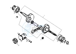 DFW QUAD - 50 cc drawing CRANKSHAFT