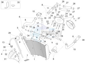 RSV4 1000 RR (EMEA) (EU, IL) drawing Cooling system