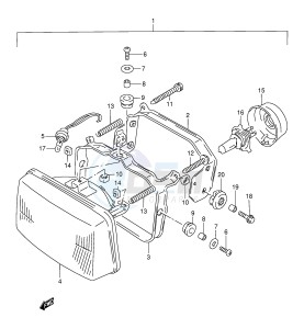 DR800S (E4) drawing HEADLAMP