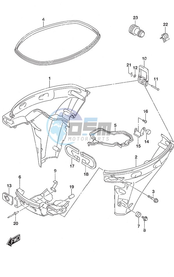 Side Cover Tiller Handle w/Power Tilt