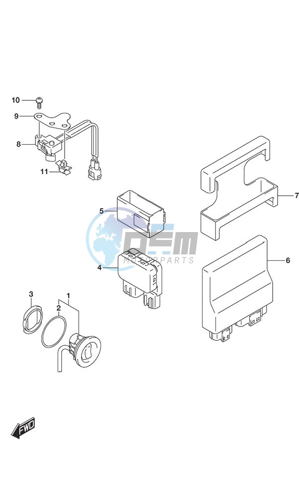 PTT Switch/Engine Control Unit