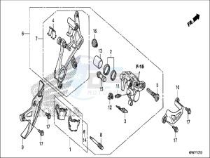 CRF250RH Europe Direct - (ED) drawing REAR BRAKE CALIPER