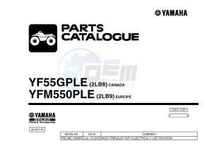 YFM550FWAD YFM550PLE GRIZZLY 550 EPS (2LB8 2LB9) drawing .1-Front-Page