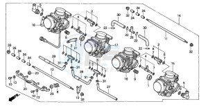 CBR600FS drawing CARBURETOR (ASSY.)