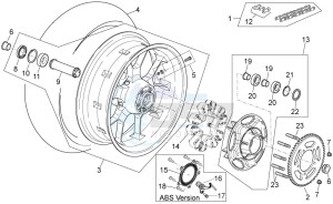 Shiver 750 PA (AA, JP, MAL, T) drawing Rear wheel