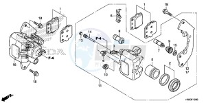 TRX500FM5G TRX500FM Australia - (U) drawing FRONT BRAKE CALIPER