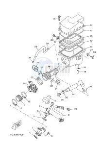 YZF-R125A YZF-R125 ABS R125 (5D7T 5D7T 5D7T 5D7T) drawing INTAKE