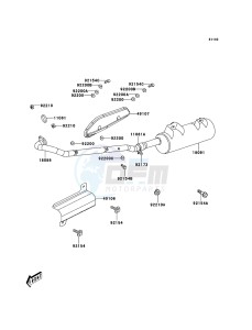 KVF300 KVF300CDF EU drawing Muffler(s)