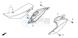 CRF450X drawing SEAT/SIDE COVER