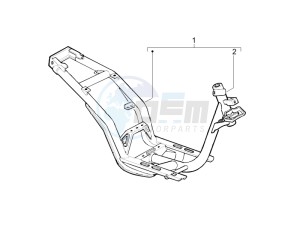 Liberty 125 4t ptt e3 (F) France drawing Frame bodywork