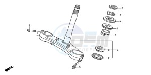 CBR600RR drawing STEERING STEM