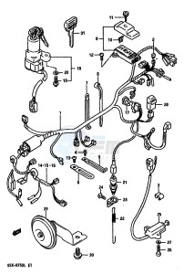 GSX-R750 (J-K-L) drawing WIRING HARNESS (MODEL J K)