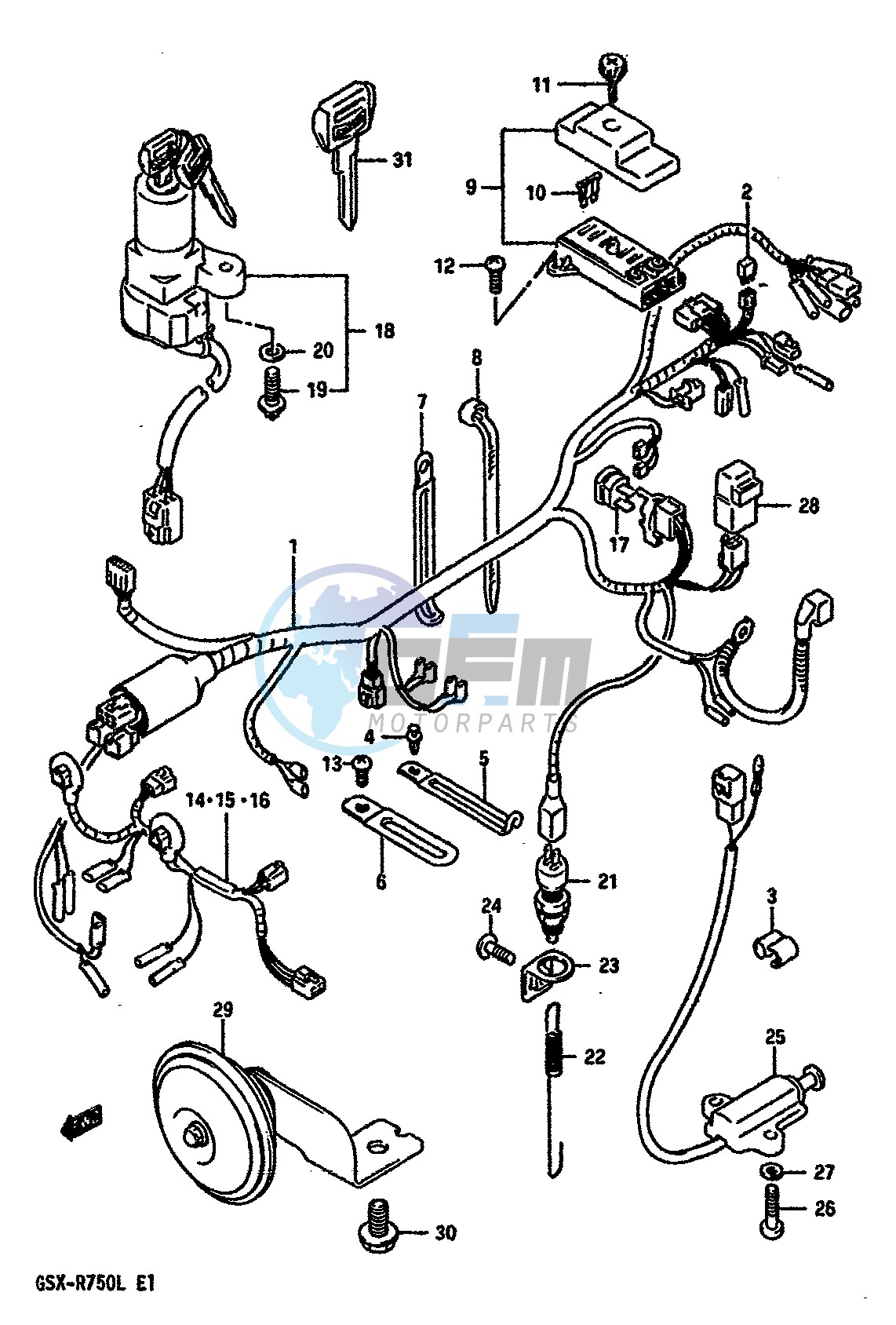 WIRING HARNESS (MODEL J K)