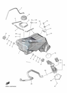 WR450F (BDBC) drawing FUEL TANK