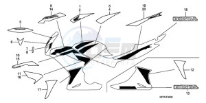 CBR125RWA Europe Direct - (ED / BLA) drawing MARK/STRIPE (CBR125RW7/RW9/RWA)