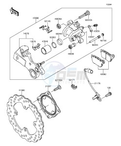 NINJA ZX-6R ABS ZX636FGFA GB XX (EU ME A(FRICA) drawing Rear Brake