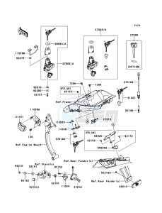 Z1000SX ZX1000GCF FR GB XX (EU ME A(FRICA) drawing Ignition Switch