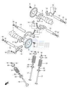 VL125 (E2) drawing CAMSHAFT VALVE