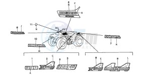 TRX300 FOURTRAX drawing MARK/EMBLEM (1)