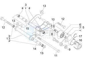 Liberty 125 4t Delivery e3 drawing Swinging arm