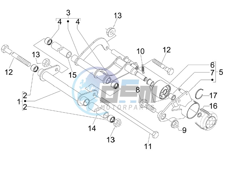 Swinging arm