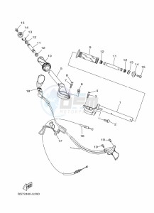 YZF320-A YZF-R3 (B7PF) drawing STEERING HANDLE & CABLE