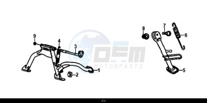 ORBIT III 50 (45 KM/H) (XE05W1-EU) (L8-M0) drawing MAIN STAND KICK STARTER ARM