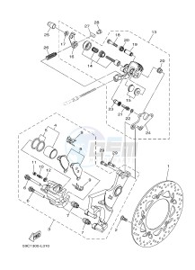 XP500A T-MAX 530 (2PWR) drawing REAR BRAKE CALIPER