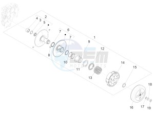 S 125 4T 3V IGET NOABS E3 (APAC) drawing Driven pulley