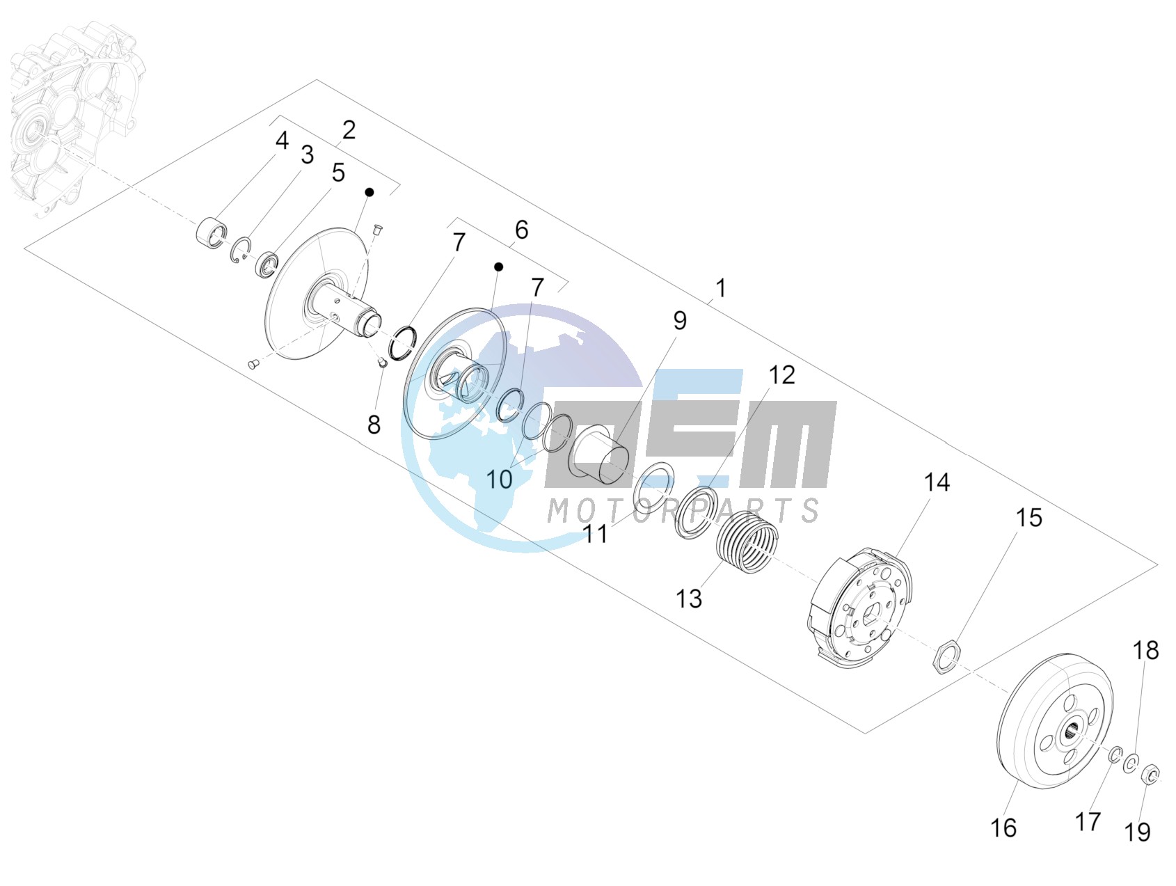 Driven pulley