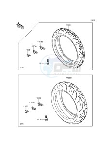 Z800 ABS ZR800DGFA UF (UK FA) XX (EU ME A(FRICA) drawing Tires