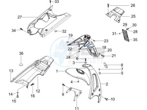 NRG 50 power DD drawing Rear cover - Splash guard