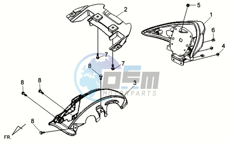 TAIL LIGHT - INNER MUDGUARD