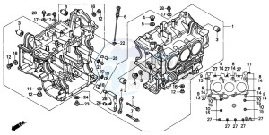 GL1500SE GOLDWING SE drawing CYLINDER BLOCK (1)