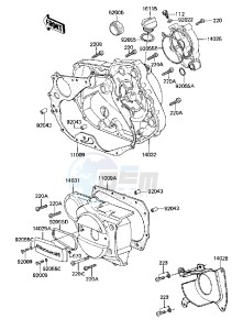 KLT 250 C [PRAIRIE] (C2-C3) [PRAIRIE] drawing ENGINE COVERS -- 84-85 C2_C3- -