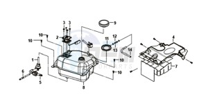 FIDDLE III 50 45KMH (L8) EU drawing FUEL TANK -  FUEL GAUGE