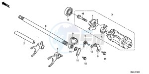 TRX500FPAC drawing GEARSHIFT FORK/ GEARSHIFT DRUM