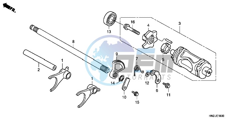 GEARSHIFT FORK/ GEARSHIFT DRUM