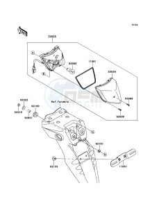 KLX250 KLX250SCF XX (EU ME A(FRICA) drawing Taillight(s)