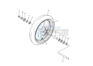 YZF R6 600 drawing FRONT WHEEL