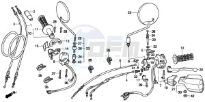 XL600V TRANSALP drawing SWITCH/CABLE